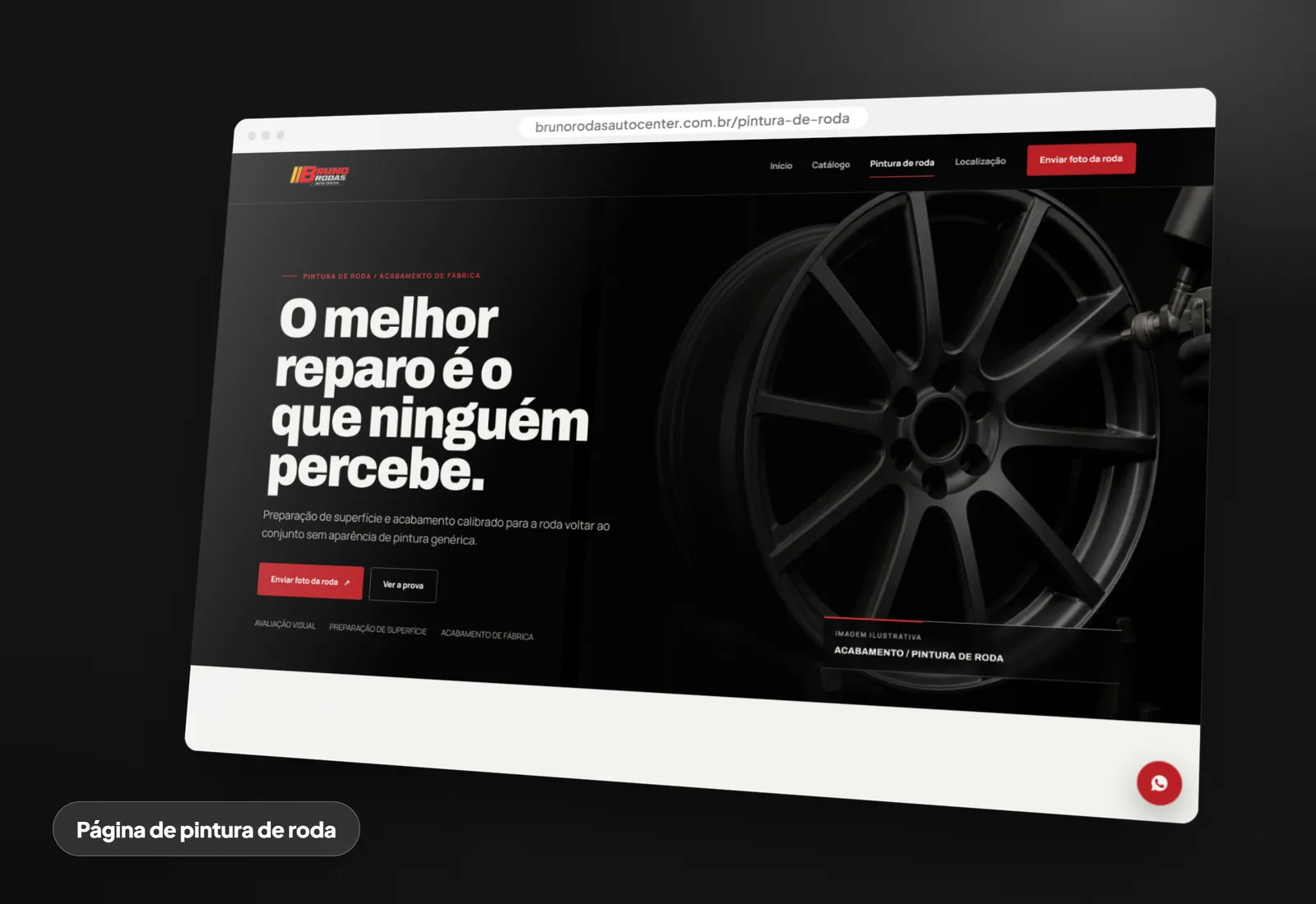 Bruno Rodas Auto Center: Página de pintura de roda