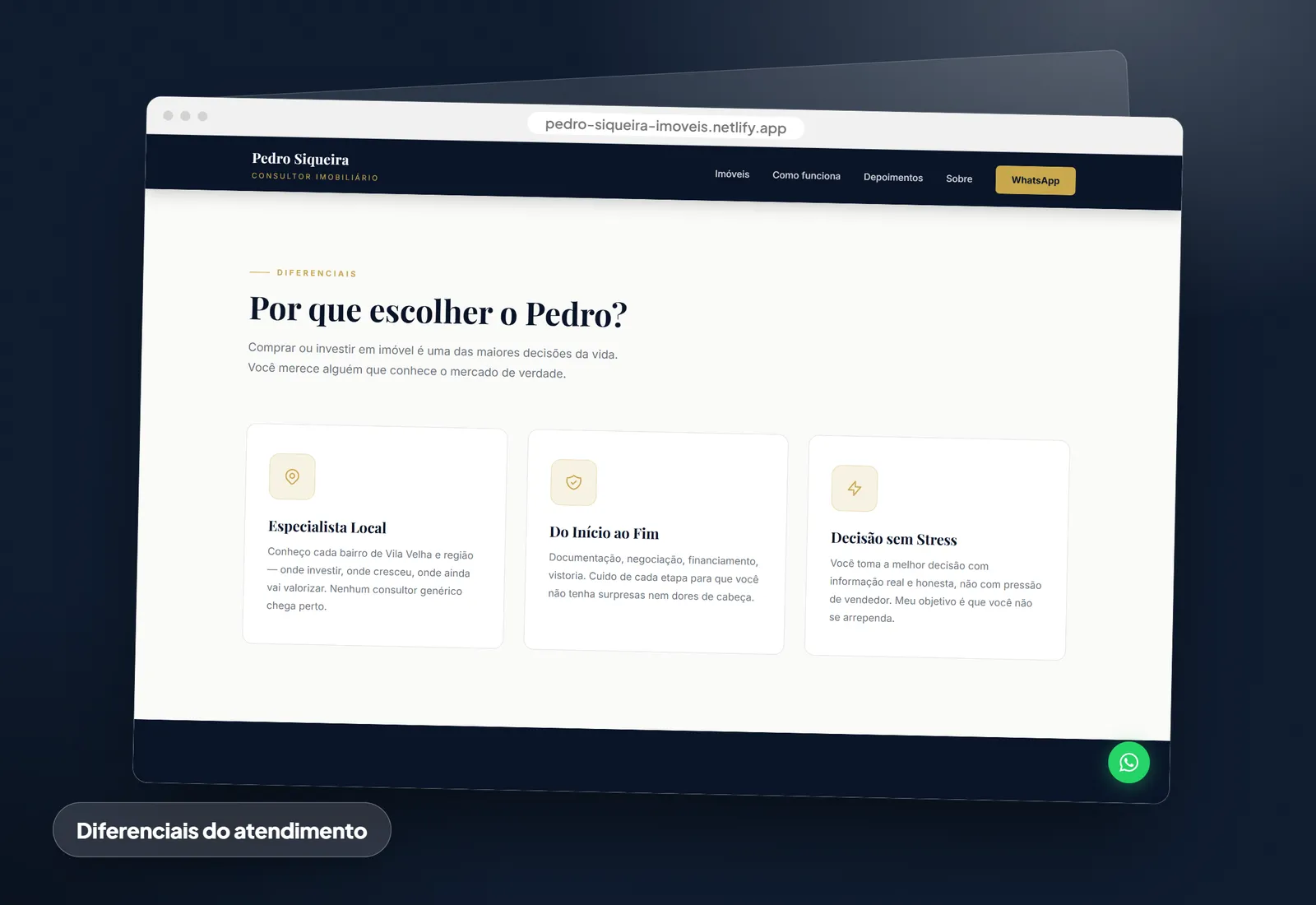 Pedro Siqueira Imóveis: Diferenciais do atendimento
