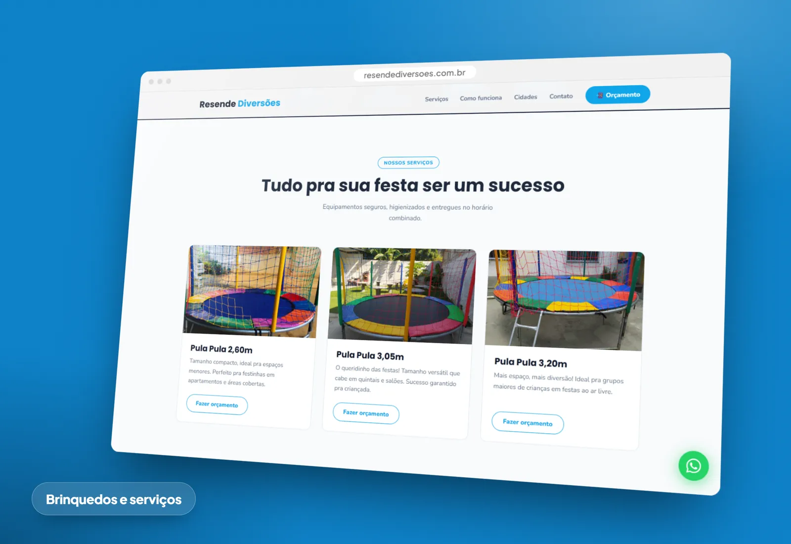 Resende Diversões: Brinquedos e serviços